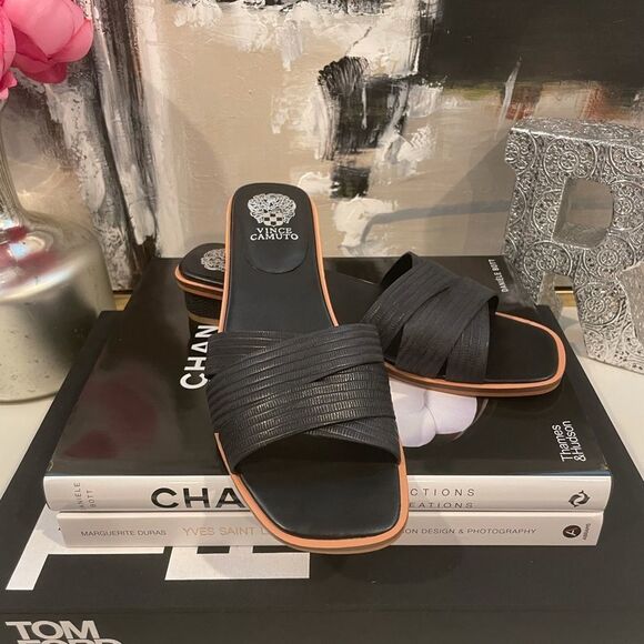 Vince Camuto Slide Sandals 1" Heel Size 8.5 - Picture 1 of 4
